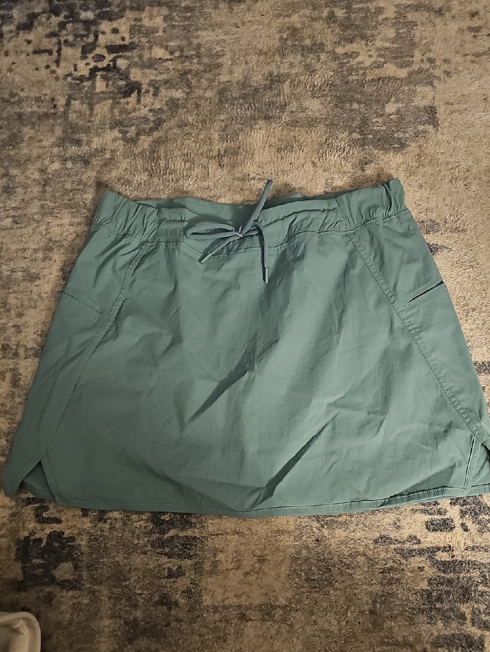 Te Verde Teal Colored Drawstring Waist Active Skort